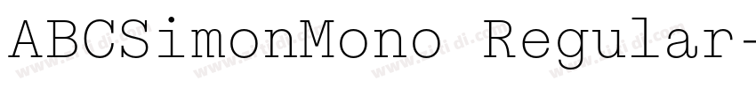 ABCSimonMono Regular字体转换